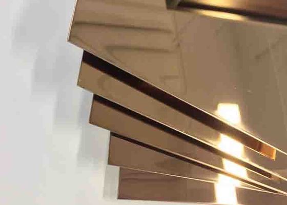 سعر جيد نقش مرآة ذهبية اللون 1219mm Sus 201 الفولاذ المقاوم للصدأ الانترنت