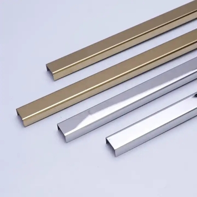 سعر جيد مصقول الفولاذ المقاوم للصدأ بلاط الديكور الشخصي على شكل U 0.28mm 0.25mm الانترنت