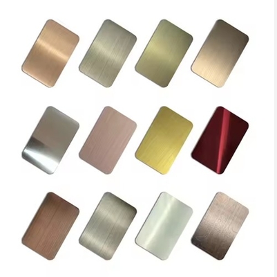 سعر جيد 304 الفولاذ المقاوم للصدأ لوحة لون Aisi 2mm مسحة Ss 304 316 الشعر الزخرفي الانترنت