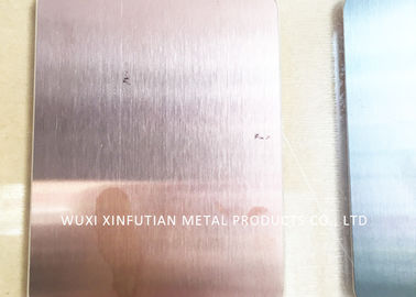 سعر جيد Gold Hairline Finish Stainless Steel Sheet 4x8 / SS 304 Sheet 0.3 - 3 MM الانترنت